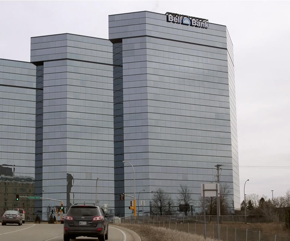 Bell Bank Bloomington MN Channel Letters on High-rise Building